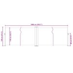 vidaXL Auvent latéral rétractable Crème 120 x 1000 cm