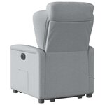 vidaXL Fauteuil de massage inclinable Gris clair Tissu