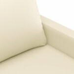 vidaXL Ensemble de canapés 3 Pièces avec coussins Crème Similicuir