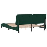 vidaXL Cadre de lit sans matelas vert foncé 160x200 cm velours