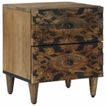 vidaXL Cabinet de chevet avec tiroir Marron 40 x 33 5 x 46 cm