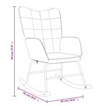 vidaXL Chaise à bascule Jaune moutarde Tissu