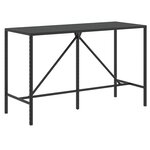 vidaXL Ensemble de bar de jardin 7 Pièces avec coussins noir poly rotin