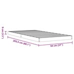 vidaXL Cadre de lit sans matelas cire marron 90x200 cm bois pin massif