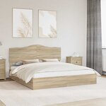 vidaXL Lit de Rangement Chêne Sonoma 180 x 200 cm Bois d'ingénierie