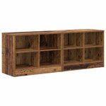 vidaXL Armoire de lit avec étagère 2 Pièces Bois ancien 66 x 33 x 48 cm