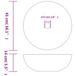 vidaXL Vasque à poser noir rond Φ41x14 cm céramique