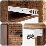 vidaXL Cabinet de chevet mural 2 Pièces Bois ancien 34 5 x 33 x 20 cm