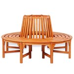 vidaXL Banc d'arbre Ø 160 cm Bois