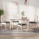 vidaXL Coussins de siège 4 Pièces Gris foncé 40 x 40 x 3 cm