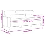 vidaXL Canapé à 3 places Taupe 180 cm Tissu