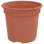 vidaXL Pot à fleurs rond 24 Pièces Rouge brique Ø 15 x 12 cm Plastique