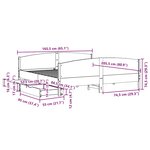 vidaXL Cadre de lit sans matelas cire marron 160x200cm bois pin massif