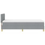 vidaXL Lit à ressorts avec matelas & LED gris clair 90x200 cm tissu