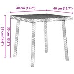 VidaXL Table basse de jardin rectangulaire marron 40x40x37 cm rotin