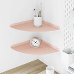 vidaXL Étagère Flottante d'Angle 2 pc Rose 30 x 30 x 2 cm