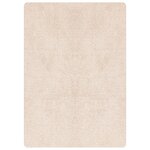Tapis shaggy vidaXL avec support en latex Crème 240x340 cm