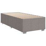 vidaXL Sommier à lattes de lit avec matelas Taupe 90x200 cm Tissu
