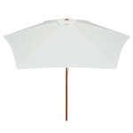 vidaXL Parasol avec poteau en bois 270 x 270 cm Blanc crème