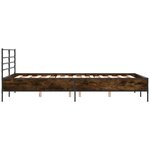 vidaXL Cadre de lit sans matelas chêne fumé 140x190 cm