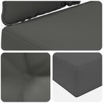 vidaXL Coussin de canapé d'extérieur 2 Pièces Anthracite Polyester