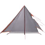 vidaXL Tente de camping 2 personnes gris et orange imperméable