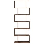 vidaXL Étagère séparatrice de pièce 6 niveaux chêne marron 70x24x193cm