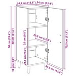 vidaXL Buffet chêne artisanal 34 5 x 34 x 90 cm Bois d'ingénierie