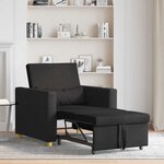 vidaXL Canapé-lit escamotable simple Noir 90 x 165 x 87 cm tissu