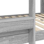vidaXL Lit Superposé pour Enfants Gris Sonoma 100 x 200 cm