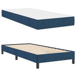 vidaXL Lit à ressorts avec matelas Bleu 80 x 200 cm tissu