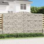 vidaXL Paniers à gabions arqués 5 Pièces 400x50x220/240 cm Fer galvanisé