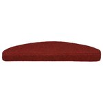 vidaXL Tapis d'escalier auto-adhésif Poinçon aiguilleté 15 Pièces Rouge