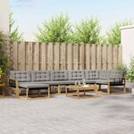 vidaXL Ensemble de canapés d'extérieur 8 pc Blanc et gris clair