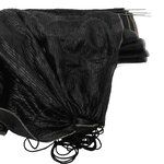 vidaXL Tunnels en filet 3 Pièces noir acier et polyéthylène