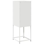 vidaXL Buffet blanc 36x39x107 cm acier laminé à froid