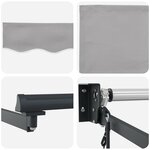 vidaXL Auvent Gris clair 300 x 250 x 165 cm Polyester