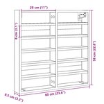 vidaXL Armoire à vitrine chêne marron 60x8 5x58 cm bois d'ingénierie