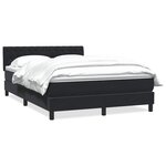 vidaXL Sommier à lattes de lit avec matelas noir 160x210 cm velours
