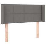 vidaXL Tête de lit à LED Gris foncé 83x16x78/88 cm Tissu