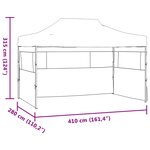 vidaXL Tente de fête 280 x 410 x 315 cm Anthracite Tissu Oxford