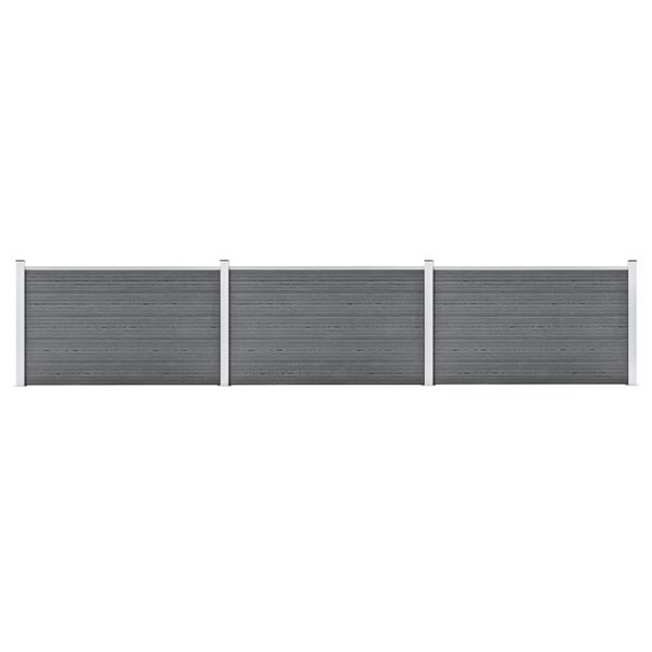 vidaXL Clôture de jardin WPC 526x106 cm Gris