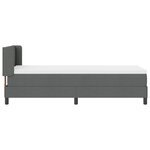 Lit box spring vidaXL avec matelas gris foncé 80x200 cm Tissu