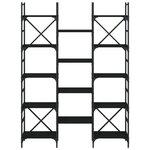 vidaXL Bibliothèque noir 127 5x28 5x172 5 cm bois d'ingénierie