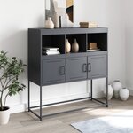 vidaXL Buffet anthracite 100 5x39x107 cm acier