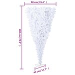 vidaXL Sapin de Noël artificiel renversé avec support Blanc 180 cm