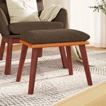 vidaXL Repose-pied Marron 45x29 5x35 cm Tissu et similicuir