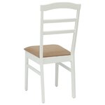 vidaXL Chaise de salle à manger 2 Pièces Blanc et marron
