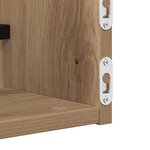 vidaXL Étagère Murale 2 Pièces chêne artisanal 80 x 16 x 14 cm