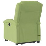 vidaXL Fauteuil inclinable de massage électrique vert clair velours